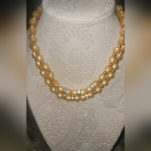 Unique vintage 2 strand choker style necklace.